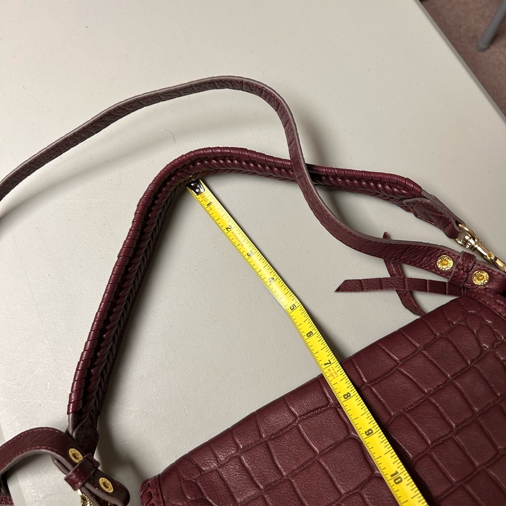 Aimee Kestenberg All For Love Convertible Leather Shoulder Bag True Plum Croco - Picture 13 of 14